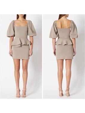 Scanlan Theodore Crepe Knit Tailored Mini Dress